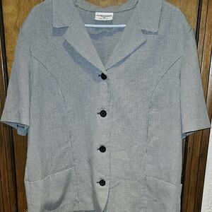 Ladies Womens Plus Size 18 Short Sleeve Lightweight Top/Blazer